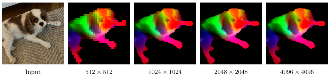 DINOv3在超高分辨率下的特征可视化