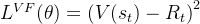 L^{VF}(\theta) = \left( V(s_t) - R_t \right)^2